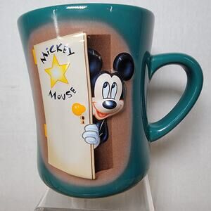 Disney Store Green 3D Mickey Mouse Peek Coffee Mug